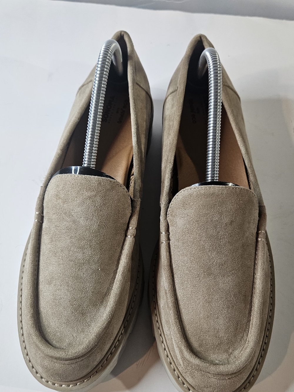 Sonoma Good For Life "Valda" Ortholite Eco Womens Faux Suede Lug Loafers in Tan